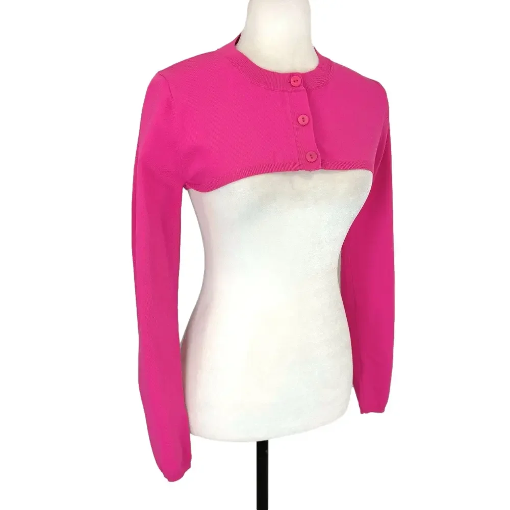 Zara pink cropped bolero cardigan - Picture 1 of 6